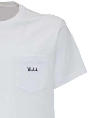 Woolrich Logo Embroidered Pocket T-shirt