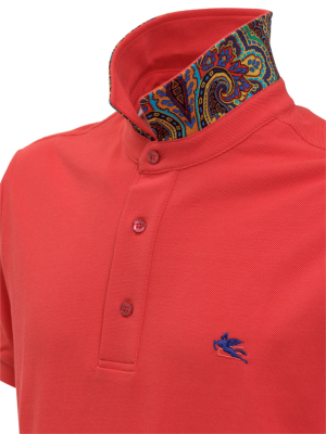 Etro Logo Embroidered Polo Shirt