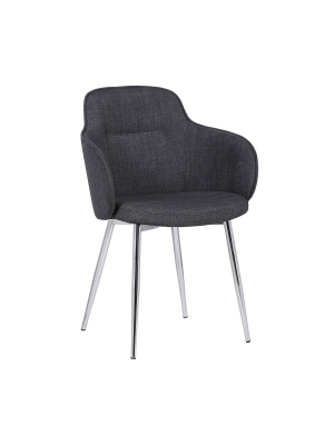 Tammy Contemporary Dining Chair Chrome/charcoal - Armen Living