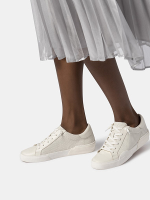 Zina Sneakers White Perforated Leather
