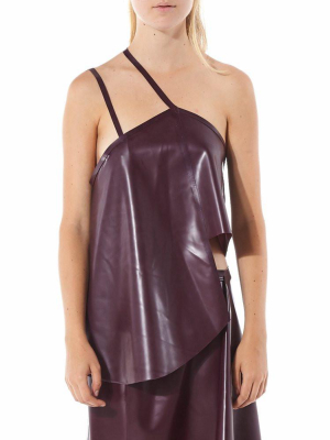 Draped Latex Top (aw16 Top 167 Ox Blood)