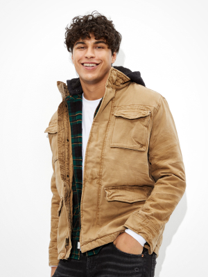 Ae Sherpa Lined Military Jacket