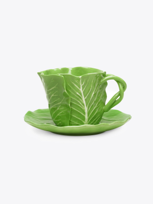 Lettuce Ware Cup & Saucer, Set Of 2