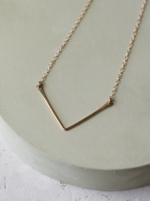 Hammered Chevron Necklace