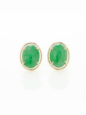 Apple Green Jade Merry Widow Earrings