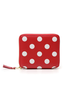 Comme Des Garçons Wallet Polka-dot Zip-around Wallet