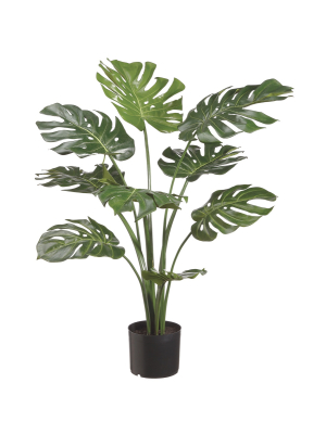 Potted 3’ Monstera Faux Plant