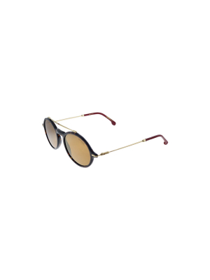 Carrera 195/s 063 Unisex Round Sunglasses Havana 50mm