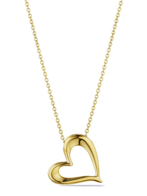 Eros Open Heart Necklace In 18k