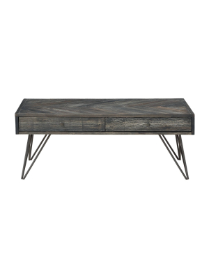 Aspen Court Cocktail Table Charcoal Gray - Treasure Trove