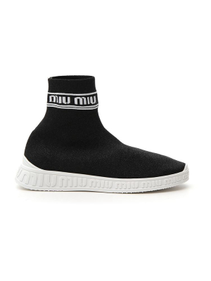 Miu Miu Knitted Sock Sneakers