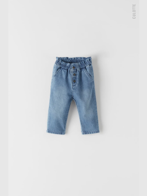 Culotte Jeans With Buttons