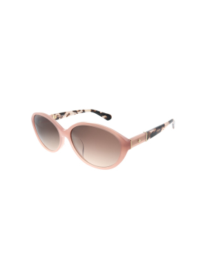 Kate Spade Low Bridge Fit Catrine/f/s Oo4 Ha Womens Oval Sunglasses Pink 58mm