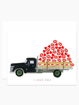 Greeting Card - I Love You Truck