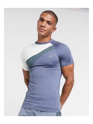 Asos 4505 Muscle Training T-shirt With Contrast Panels