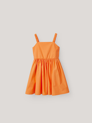 Ruched Cotton Dress