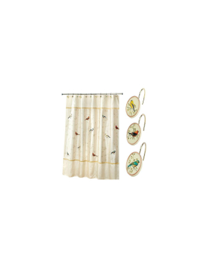 Gilded Birds 13 Pc Bath Accessory Set