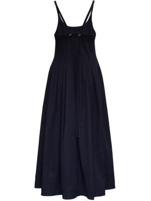 Jil Sander Scoop-neck Pleated Midi Dress