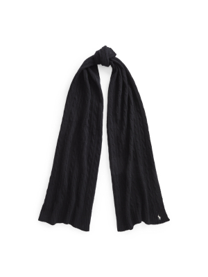 Cable-knit Wool-cashmere Scarf