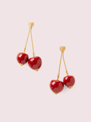 Tutti Fruity Cherry Linear Earrings