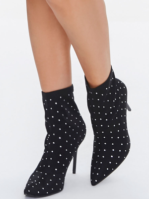 Rhinestone Studded Sock Booties