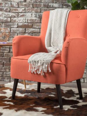 Kolin Tufted Club Chair Dark Salmon - Christopher Knight Home