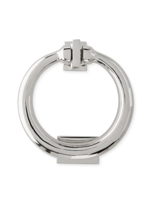 Modern Nickel Ring Door Knocker