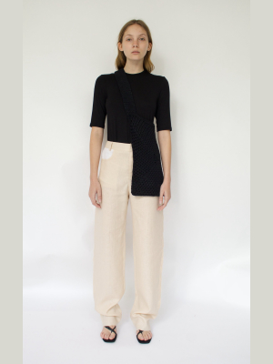 Crewneck Cotton-blend Top