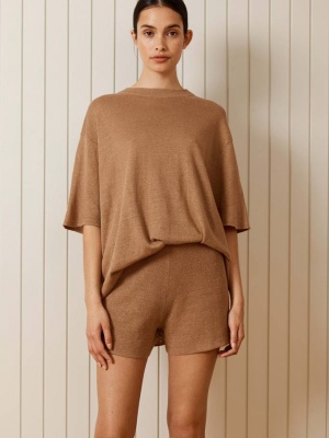 Copain Knit Tee - Almond