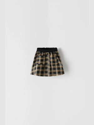 Plaid Jacquard Skirt