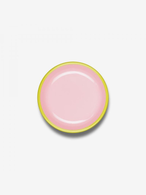 Pink Enamel Salad Plate