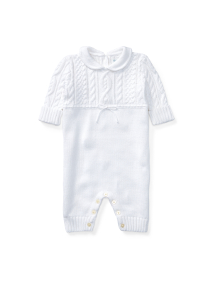 Aran-knit Cotton Coverall