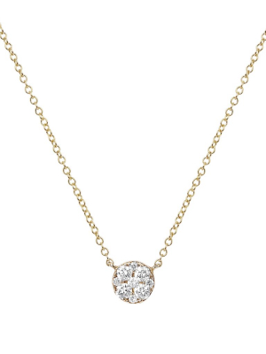 Diamond Disk Choker - Gold