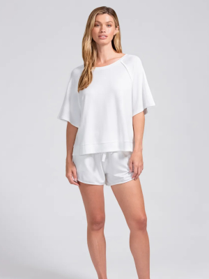 Eberjey Blair Meadow Sweatshirt - White