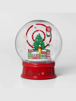 Animated Large Snow Globe Decorative Figurine Red - Wondershop™