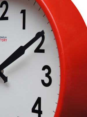 Factory 30 Red Wall Clock