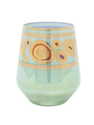 Vietri Regalia Stemless Wine Glass - 4 Available Colors