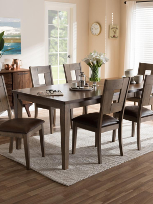 Giorgio Weathered Grey Dining Set With Extendable Table