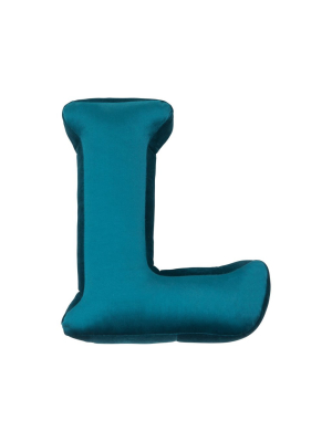 Velvet Letter L Cushion - Handmade To Order