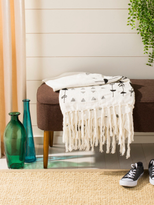 Penton Fringe Throw Blanket - Safavieh