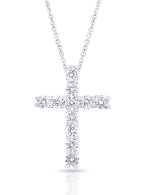 14kt White Gold Diamond Jodi Cross Necklace