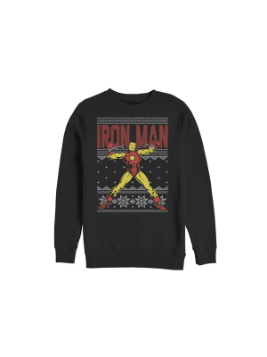 Men's Marvel Ugly Christmas Iron Man Sweatshirt