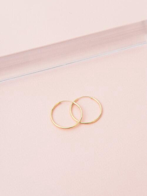 Riley Hoops Gold Hoop Earrings