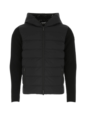Moncler Padded Panel Hooded Cardigan