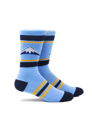 Nba Denver Nuggets Striped Crew Socks - L