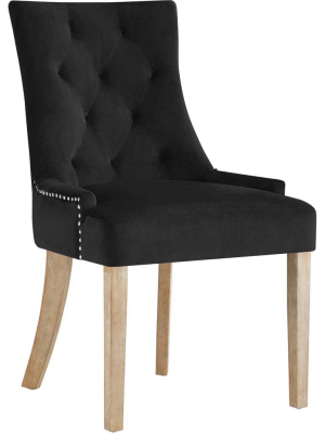 Preston Velvet Dining Chair Black