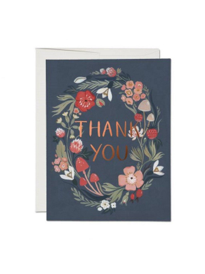 Forest Blue Thank You Card
