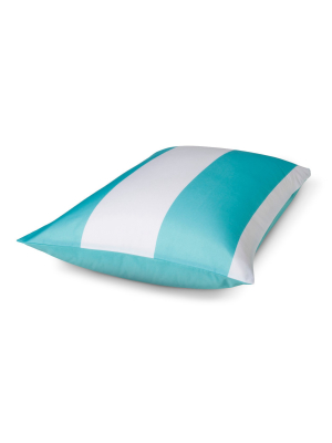 Turquoise Rugby Stripe Pillow Sham (standard) - Room Essentials™