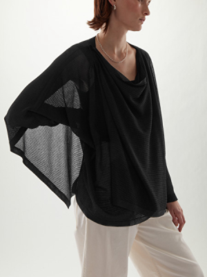 Draped Knitted Cardigan