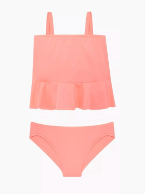 Ada Tankini Bikini Set (kids) - Salmon Pink